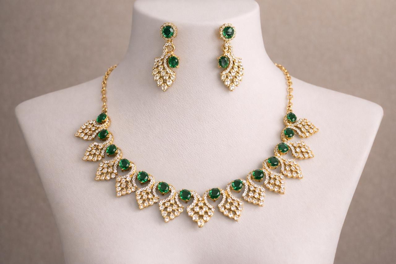 Red stone CZ set