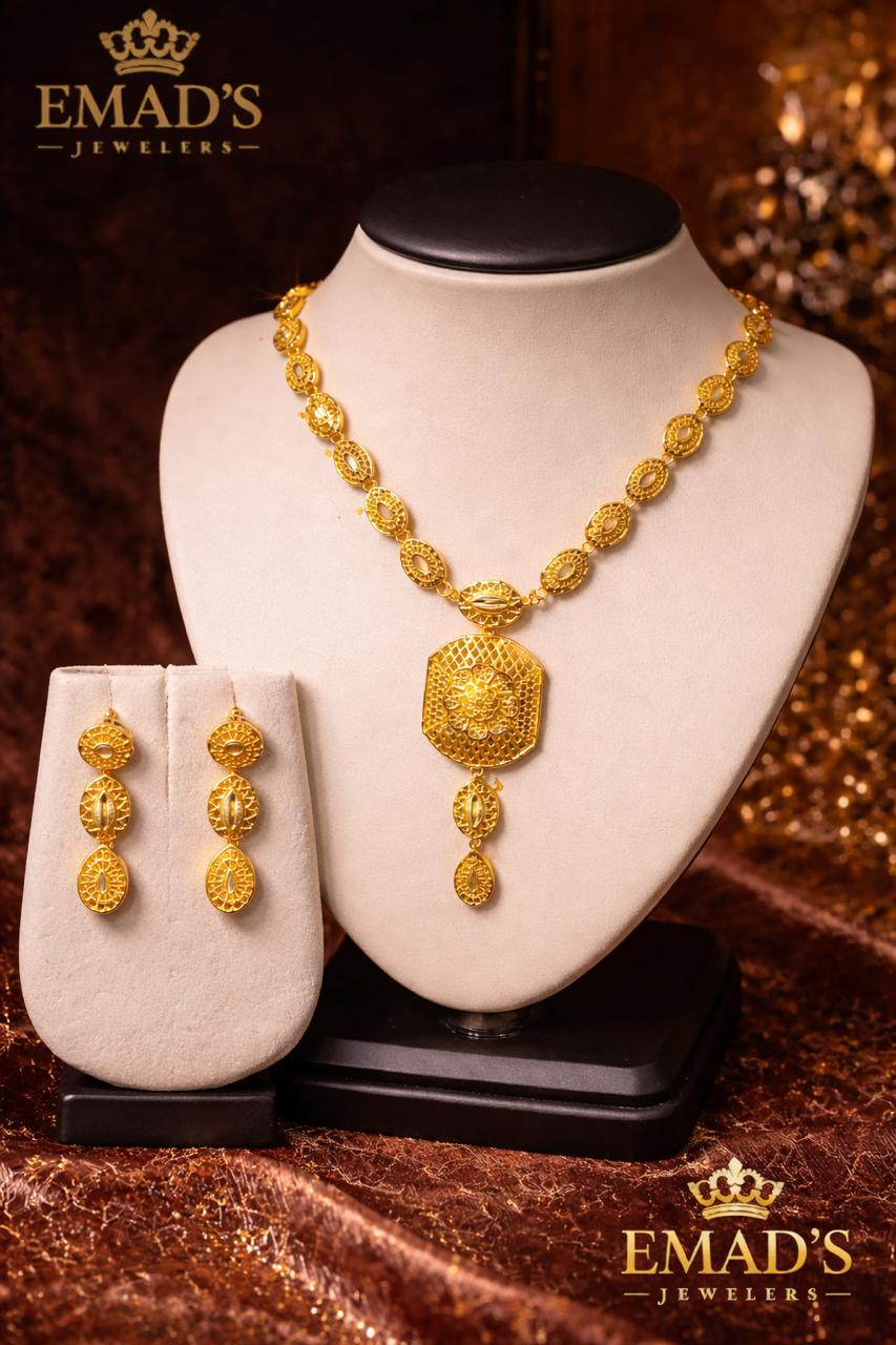 1g gold necklace set